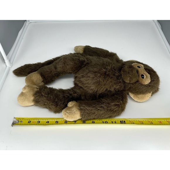 Vintage 1988 Bravo Applause Chimpanzee 17” Realistic Brown Stuffed Plush Monkey - Picture 11 of 12